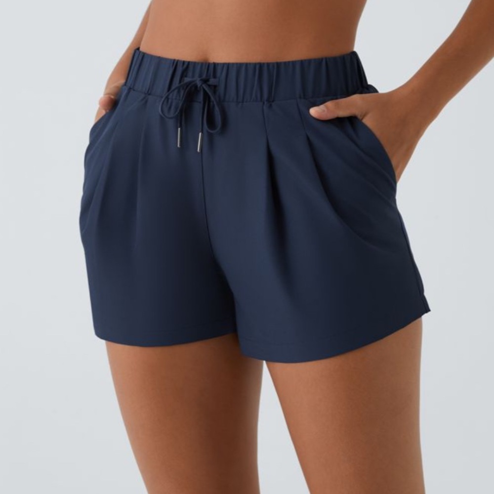 Halara - Mid Rise Elastic Waistband Drawstring Ruched Pocket Casual Shorts